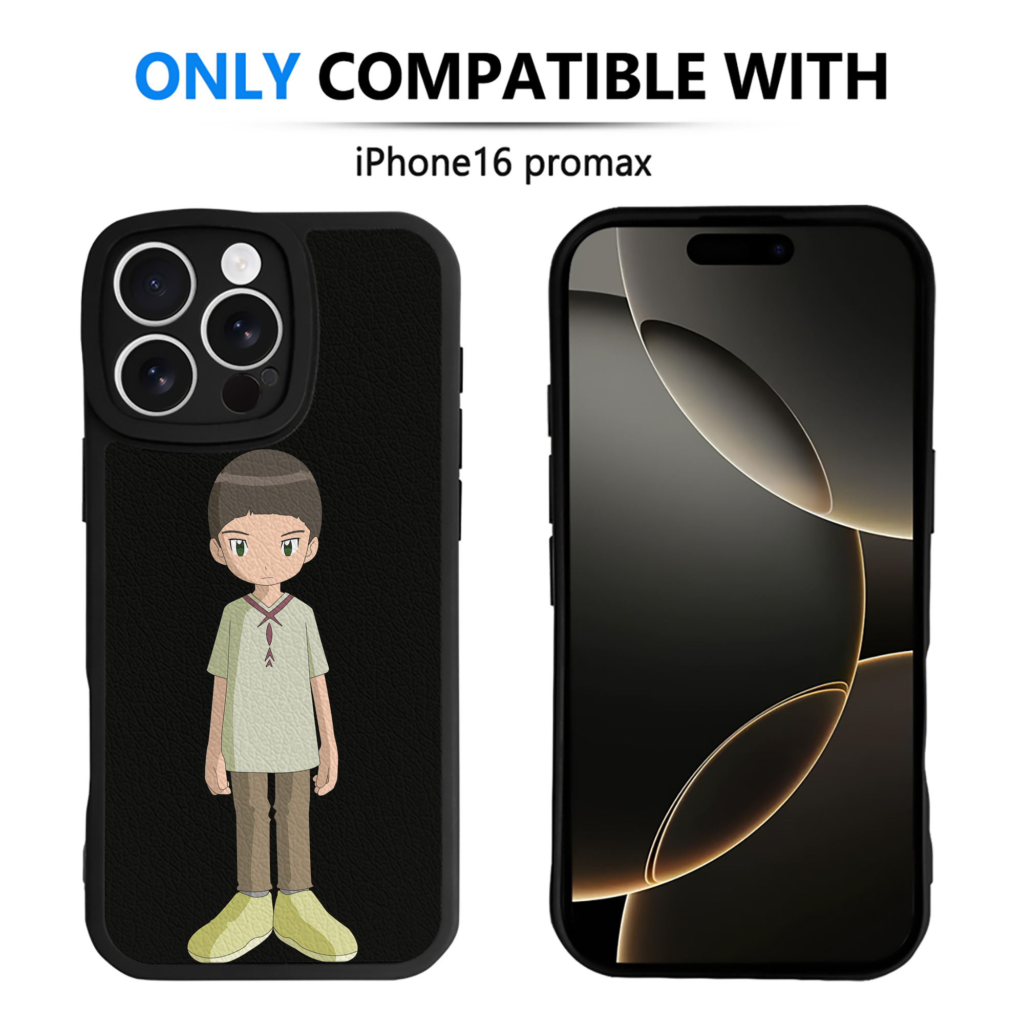 （画像用） Digimon デジタルモンスター/デジモン 【iPhone 16シリーズ対応】シリコンスマホケース（レザー調） 材質：シリコン